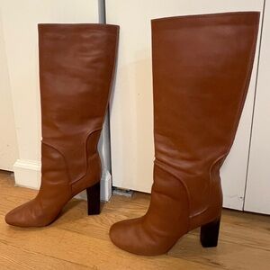 Diane Von Furstenberg Brown Leather Knee-High Boots